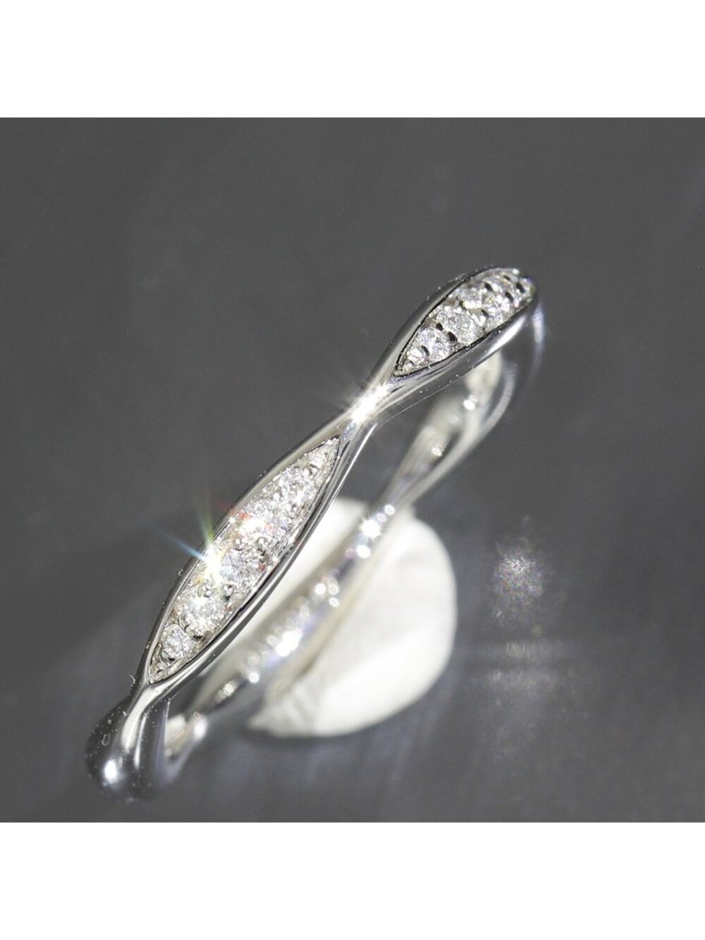 Chanel Camellia Diamond Half Eternity Ring Box and Paper